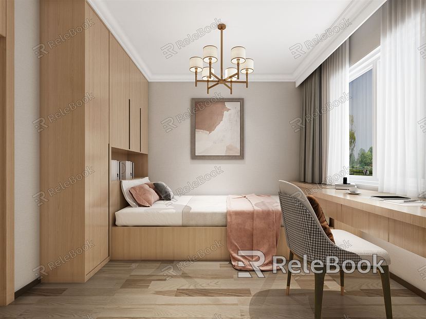 Light Luxury Tatami Bedroom model