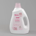 Fragrant Bathroom Accessories Laundry Detergent With Pink Floral Design And White Bottle
