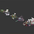 Essential Office Appliances Such As Printers Scanners And Shredders Displayed Together