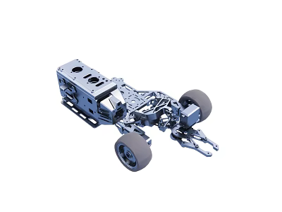 Precision Industrial Equipment with Heavy Duty Metal Frame and Mobile Wheels for Automated Manufacturing 3d model