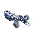 Mobile mechanical arm manipulator 3d model