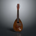 Handcrafted Traditional Wooden Pipa Musical Instrument With Classic Body Design And Strings