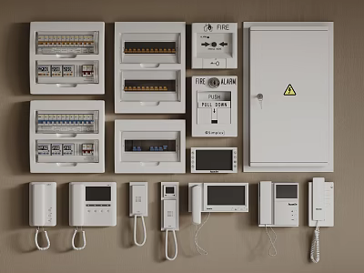 Home Doorbell And Intercom Systems With Control Panels 3d model