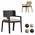 Modern Wooden Dining Armchair with Upholstered Seat and Contemporary Design