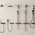 Modern shower constant temperature shower embedded shower 3d model