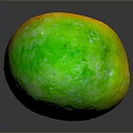 Colorful Gradient Egg With Green Yellow Orange Hues And Textured Surface On Gray Background