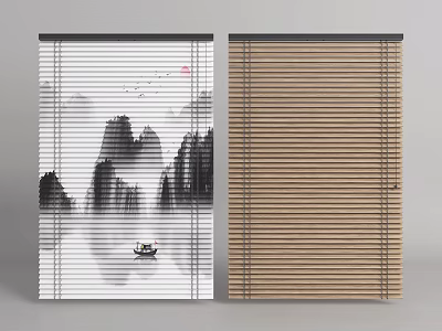 New Chinese-style Venetian Blinds 3d model
