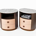 Light Luxury Bedside Table Side Table Book Locker 3d model