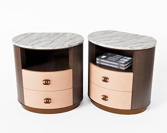 Light Luxury Bedside Table Side Table Book Locker 3d model