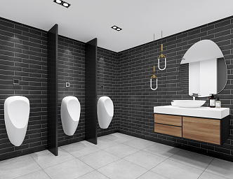 Public toilet Modern toilet 3d model