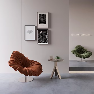 Bloom petal chair leisure chair 3d model