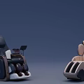 Modern Dual Tone Massage Chairs With Ergonomic Design And Leg Massage Function