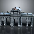 Gate House Stone Gate House Gate Post Stone Gate Post Ruin Gate Post Arch Stone Post Outdoor Articles Realistic Model 3d model