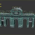 Gate House Stone Gate House Gate Post Stone Gate Post Ruin Gate Post Arch Stone Post Outdoor Articles Realistic Model 3d model