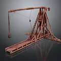 Wooden Industrial Equipment With Cantilever Arm Suspended Weight And Mechanical Structure
