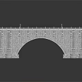Stone Arch Bridge With Decorative Railings And Detailed Stone Carvings