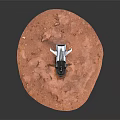 Futuristic Space Exploration Vehicle Model With Transparent Cockpit On Reddish Martian Surface