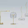 Modern lighting combination glass table lamp chandelier 3d model