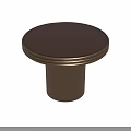 Modern Golden Coffee Table With Round Top Cylindrical Base And Sleek Metal Design