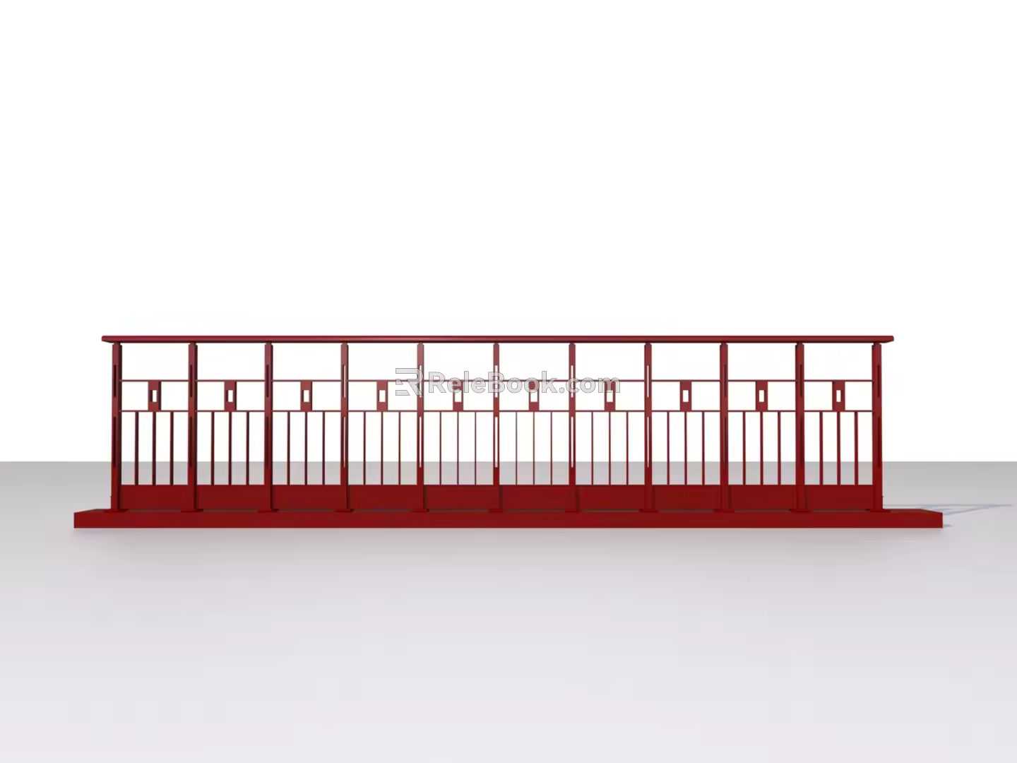 Guardrail railing fence wrought iron railing 3D model 3d model