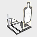 Sports Equipment Shooting Target Stand With Metal Frame And Humanoid Training Target