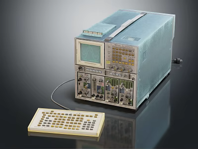 Electronic Testing Equipment With Display Screen Control Panel And Keyboard 3d model