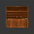 Wooden Storage Box With Open Lid And Multiple Compartments For Small Items 3d model