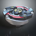 Colorful Spinning Top Play Equipment Featuring Black Red Yellow Design And Numbers 70 01