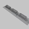 railway hopper car 3d model