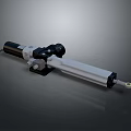 Precision Industrial Linear Actuator With White Rod And Black Motor Parts
