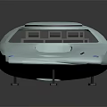 Modern Silver Streamlined Concept Craft With Sleek Surface Black Cockpit And Reflective Effect 3d model