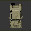 Military Tactical Utility Vehicle with Off Road Wheels Armored Body and Roof Antenna