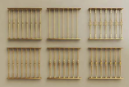 European-style Iron Railing Metal Railing 3d model