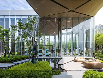 Modern Landscape Real Estate Courtyard Garden 3d model