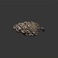 Natural Plant With Rough Brown Black Texture And Irregular Organic Unique Shape 3d model