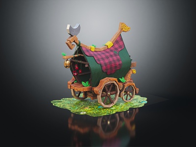 Jane European Cartoon Carriage 3d model