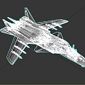 Modern Gray Fighter Jet with Sharp Nose Tail Fins and Mounted Missiles