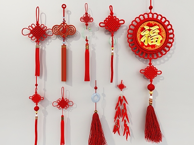 Chinese-style pendant tassel model