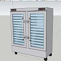 Cafeteria Stainless Steel Double Door Glass Door Food Storage Cabinet With Shelves And Wheels