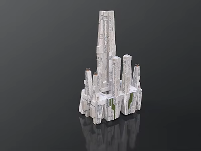 Modern High Rise Architecture With Multiple Glass Towers And Green Elements 3d model