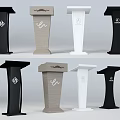 Modern Functional Podiums With Different Designs And Color Options For Various Settings 3d model