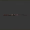 Tactical Sniper Rifle With Red And White Pattern Design And Scope Attachment 3d model
