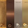 Modern Luxury Wall Panels With Gold Copper Silver Metallic Textured Surface And Decorative Knobs