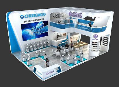 Modern Exhibition Booth 3d model