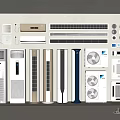 Various Types of Air Conditioners and Fans with Different Models for Home