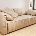 Beige Modern Sofa Set with Plush Cushions and Sleek Design in Light Wooden Floor Room