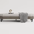 Modern bed end stool 3d model