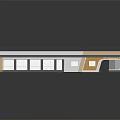 Modern Station 3D Model Featuring Long Structure Roof Terrace Multiple Windows And Reflection Surface 3d model