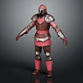 Medieval Red and Silver Armor With Helmet Cuirass Arm Guards Leg Greaves Boots