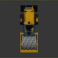 Yellow Road Roller With Cab And Vibratory Drum